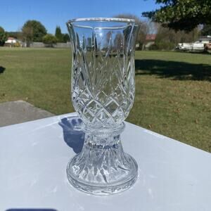 Brilliant Cut Crystal Hurricane Lamp 24% Crystal 10inch tall together